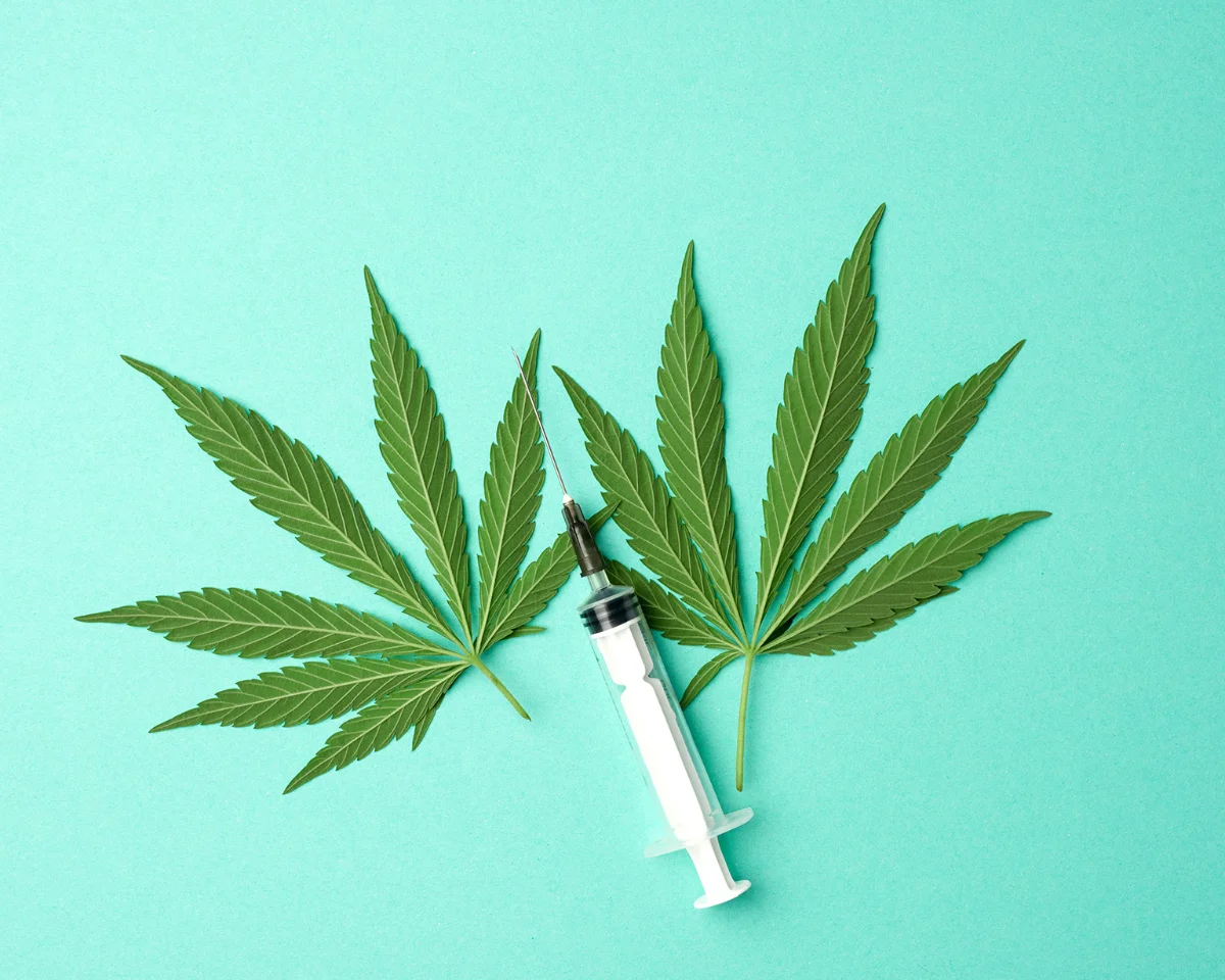 marijuana and syringe